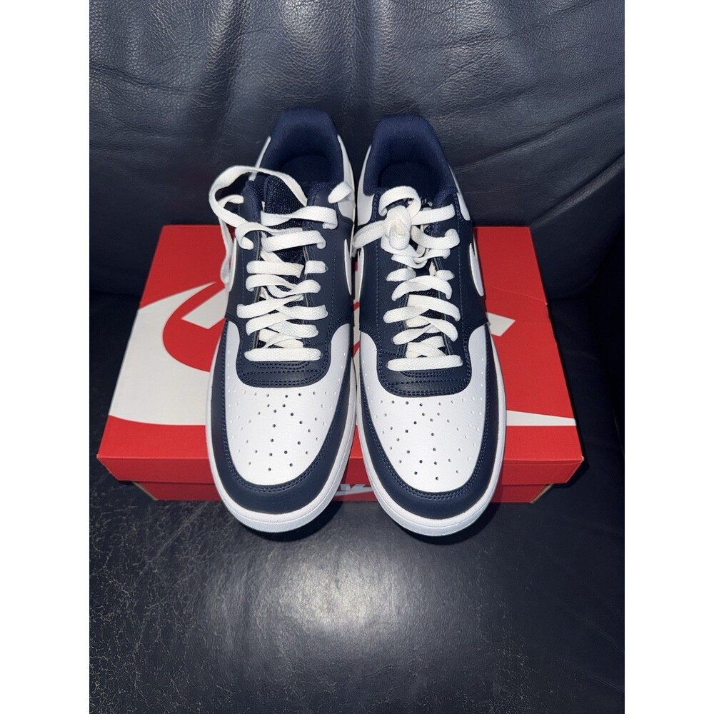 Nike Court Vision Low Mens Size 13 Midnight Navy White HM9862-400 - Picture 3 of 5